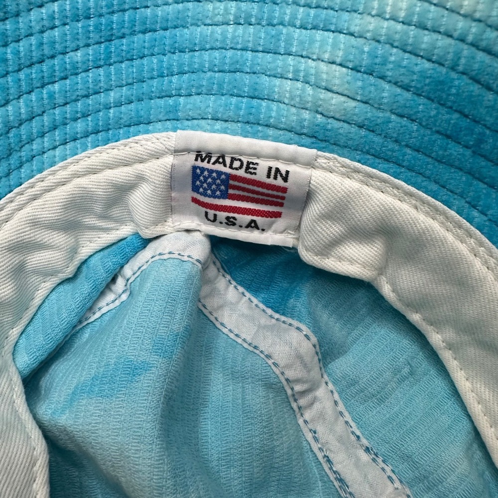 Big Bud Press Blue Tie Dye Corduroy Bucket Hat Made in USA California Patch - Picture 4 of 6
